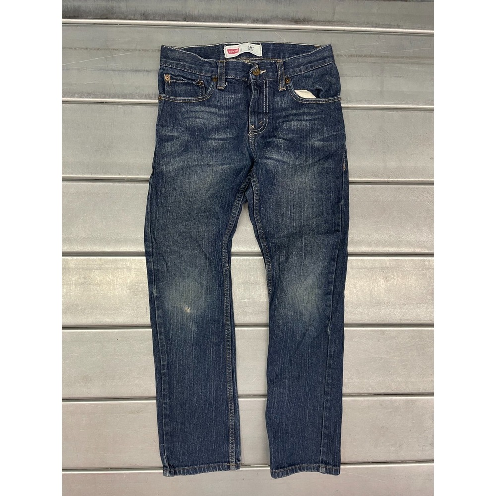 Levis 511 Jeans Womens 12 Reg 26x26 Blue‎ Dark Wash Denim Slim Straight